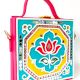 Mini Lotus Lippan Art Handcrafted Square Sling Bag